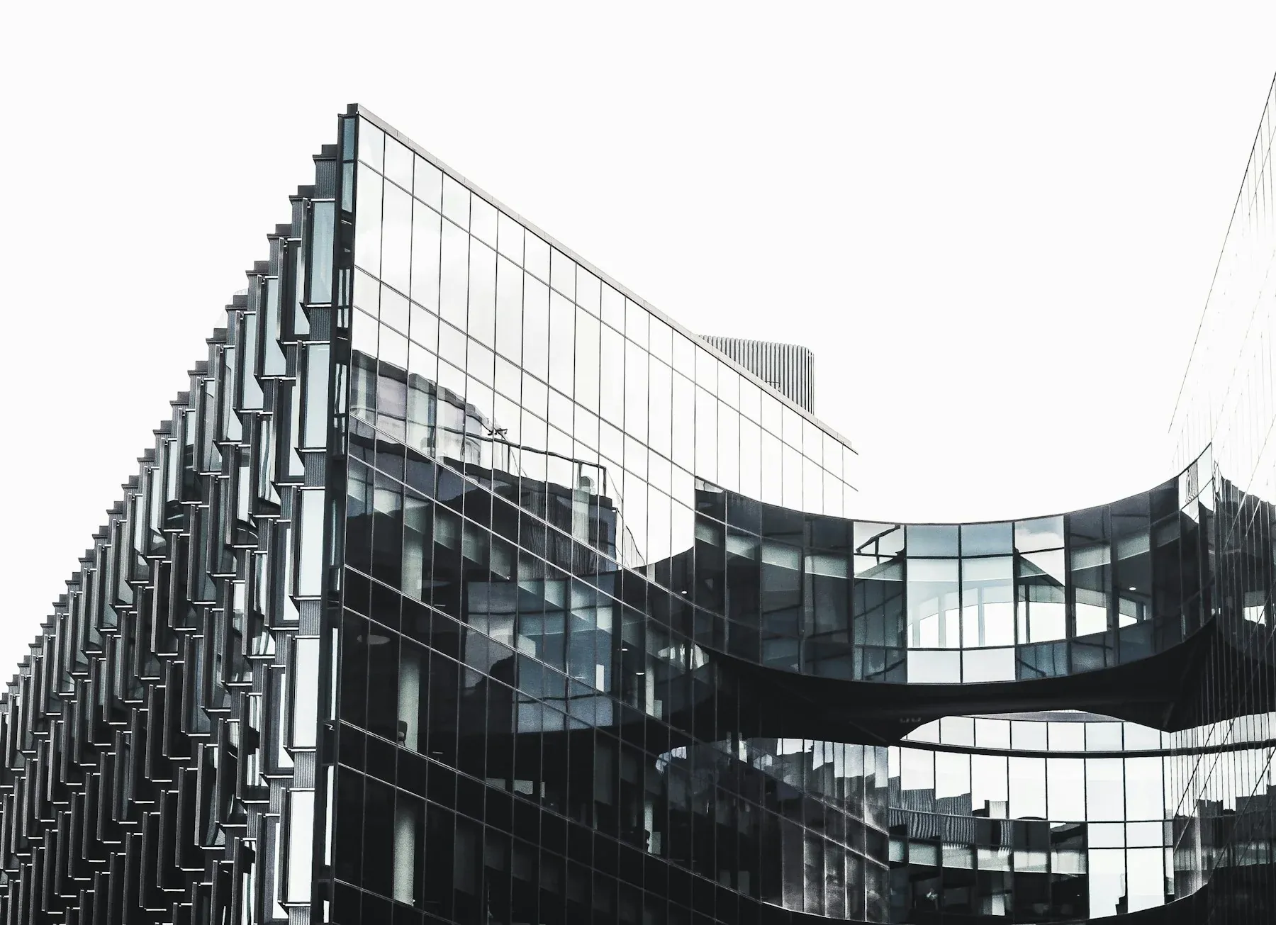 A glass-fronted office building